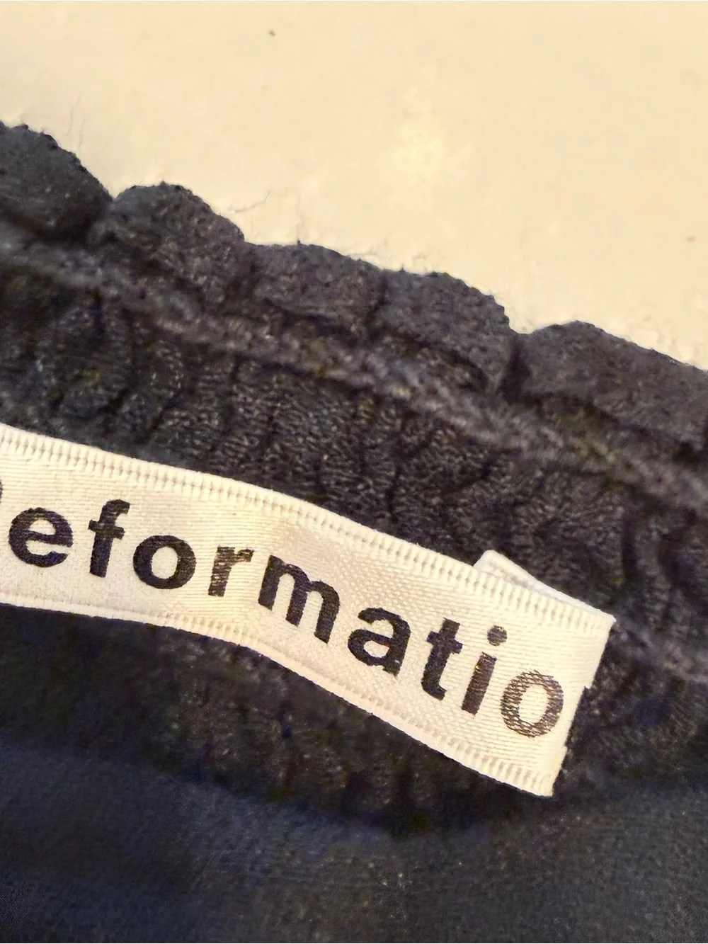 Reformation Reign Black Womens Top Sweet Heart Neckline Smocked Back Sz 4 EUC